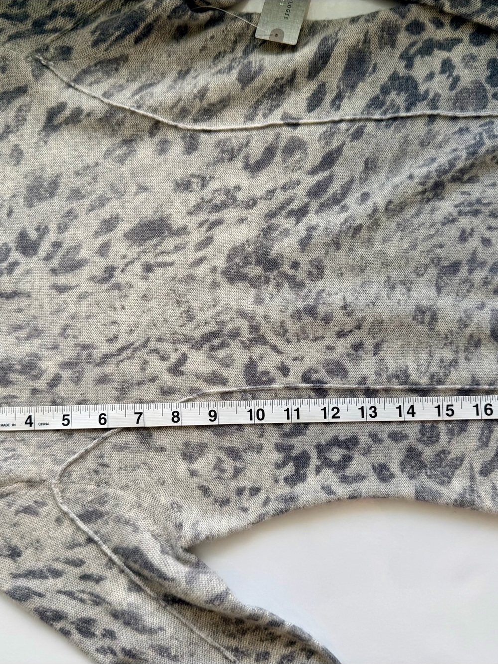 Pilcro Anthropologie 100% Cashmere Leopard Mock Neck Sweater XSP NWT - Picture 6 of 10